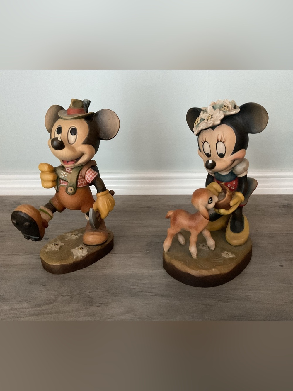 6” Anri Disney Mickey and Minnie Mouse Set